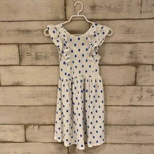 Zara kids White Dress with Blue Polka Dots